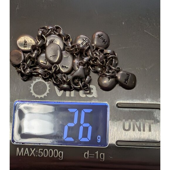 Sterling Silver Charm Bracelet Inspirational Words Marked 925 blessings - Picture 13 of 14